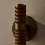 Wall Sconce | Leather Strap & White Glass | 49 cm Height