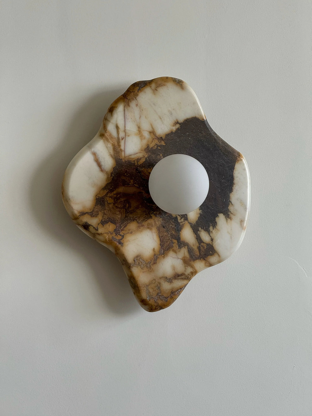 Wall Sconce | Marble Body & Glass Shade | G9 Lamp Holder