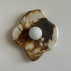 Wall Sconce | Marble Body & Glass Shade | G9 Lamp Holder