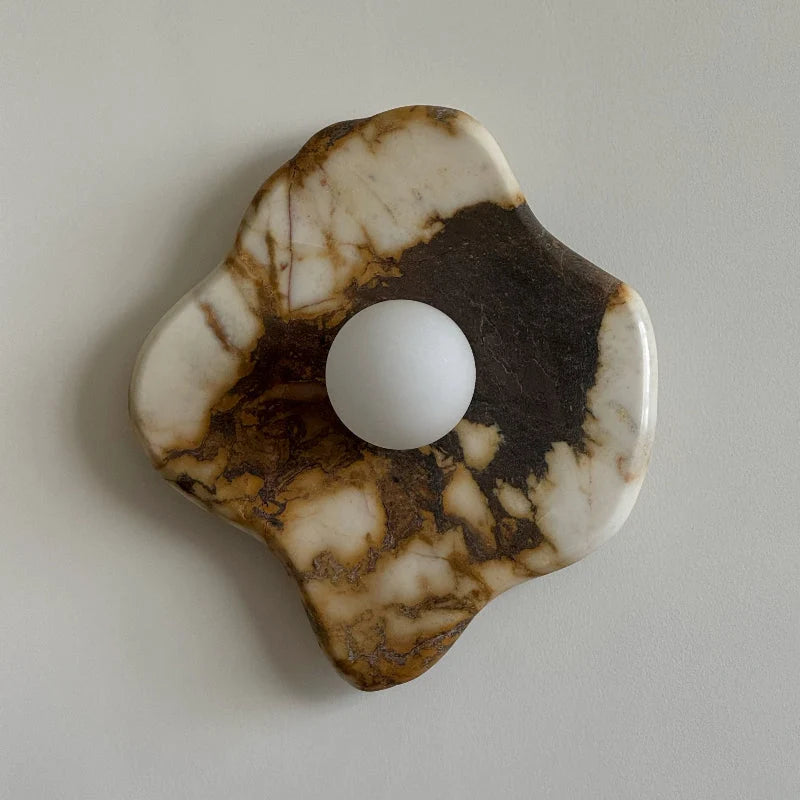 Wall Sconce | Marble Body & Glass Shade | G9 Lamp Holder
