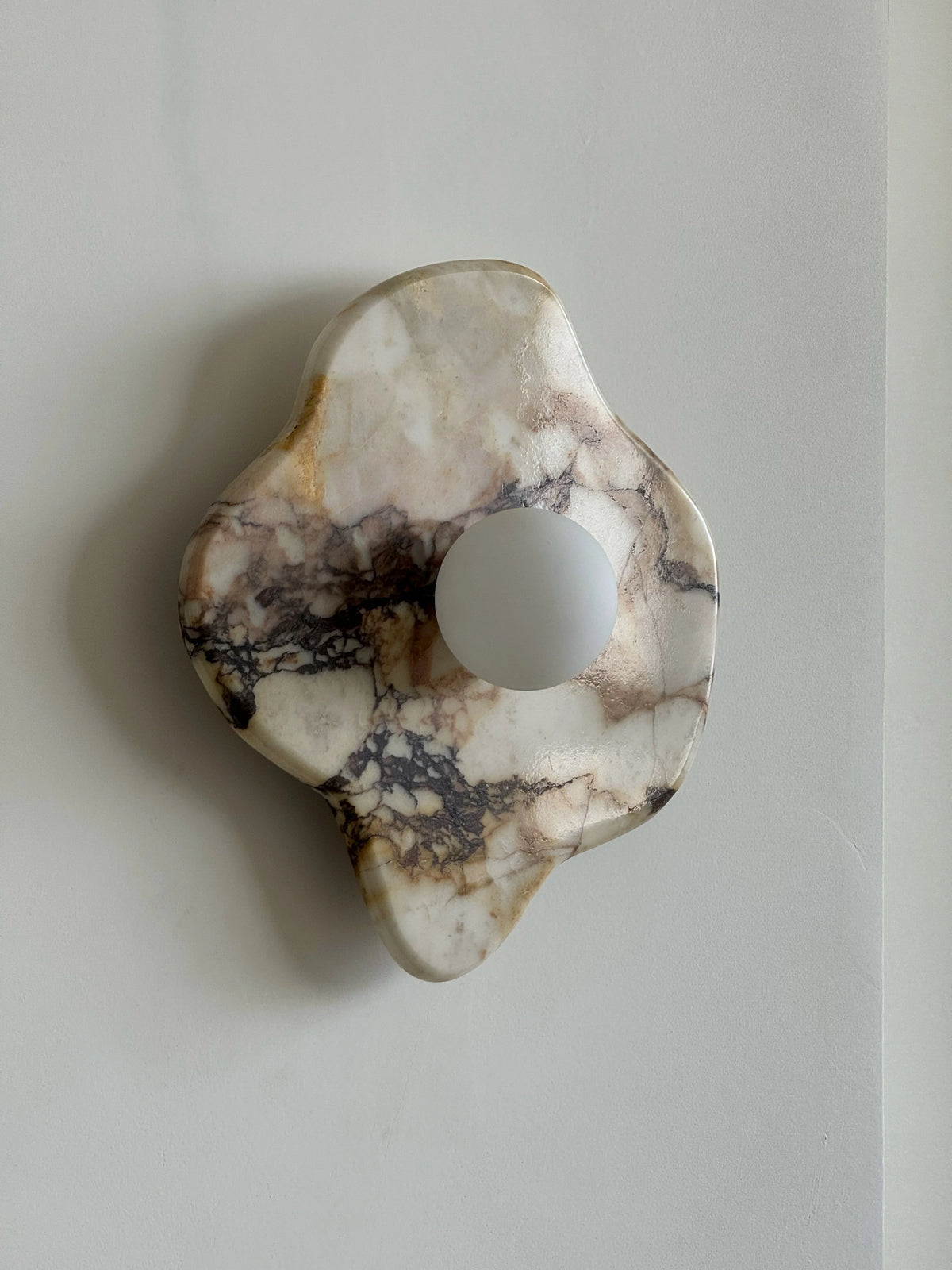 Wall Sconce | Marble Body & Glass Shade | G9 Lamp Holder