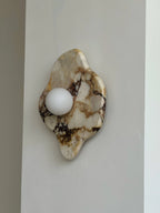 Wall Sconce | Marble Body & Glass Shade | G9 Lamp Holder