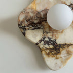 Wall Sconce | Marble Body & Glass Shade | G9 Lamp Holder
