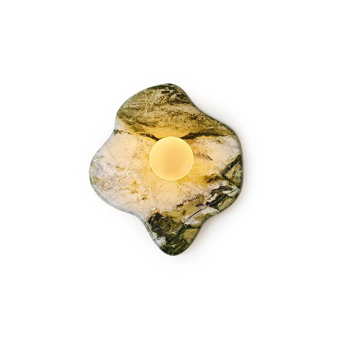 Wall Sconce | Marble Body & Glass Shade | IP20 Moisture-Resistant