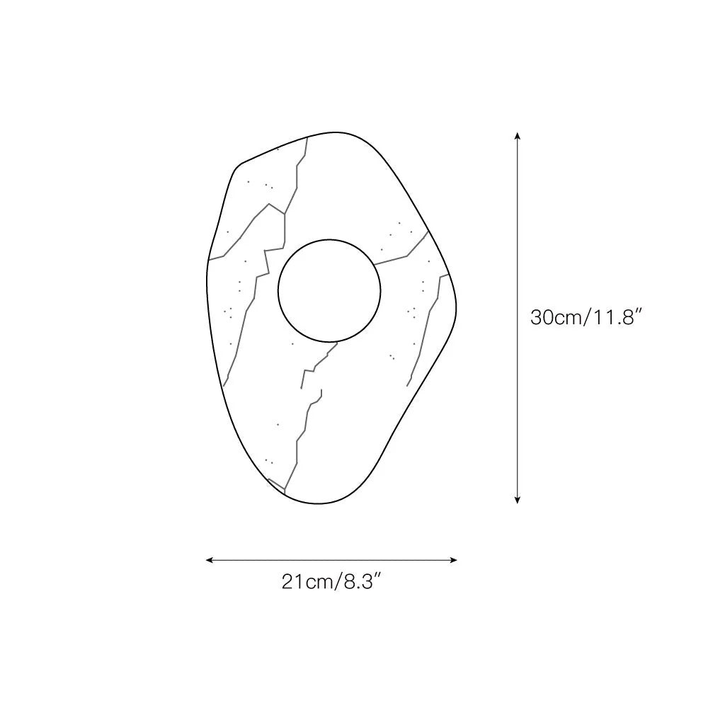 Wall Sconce | Marble Body & Glass Shade | IP20 Moisture-Resistant