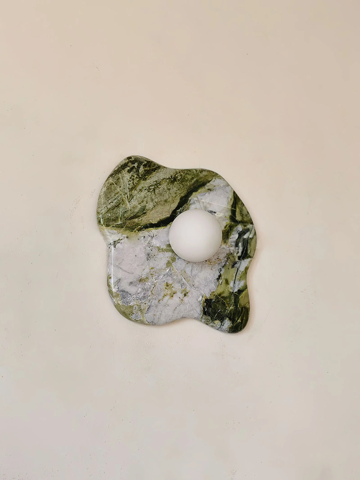 Wall Sconce | Marble Body & Glass Shade | IP20 Moisture-Resistant