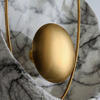 Wall Sconce | Marble-Effect Resin & Warm LED