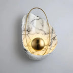 Wall Sconce | Marble-Effect Resin & Warm LED