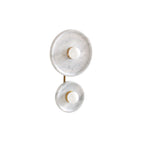Wall Sconce | Marble Or Jade Shade & Gold Metal Body | 37 cm Height