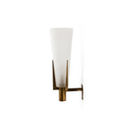 Wall Sconce | Matte Brass & Glass | 35 cm Height