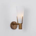 Wall Sconce | Matte Brass & Glass | 35 cm Height