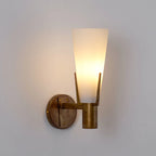 Wall Sconce | Matte Brass & Glass | 35 cm Height