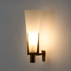Wall Sconce | Matte Brass & Glass | 35 cm Height