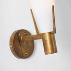 Wall Sconce | Matte Brass & Glass | 35 cm Height