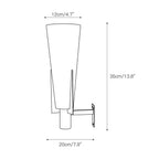 Wall Sconce | Matte Brass & Glass | 35 cm Height