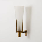 Wall Sconce | Matte Brass & Glass | 35 cm Height