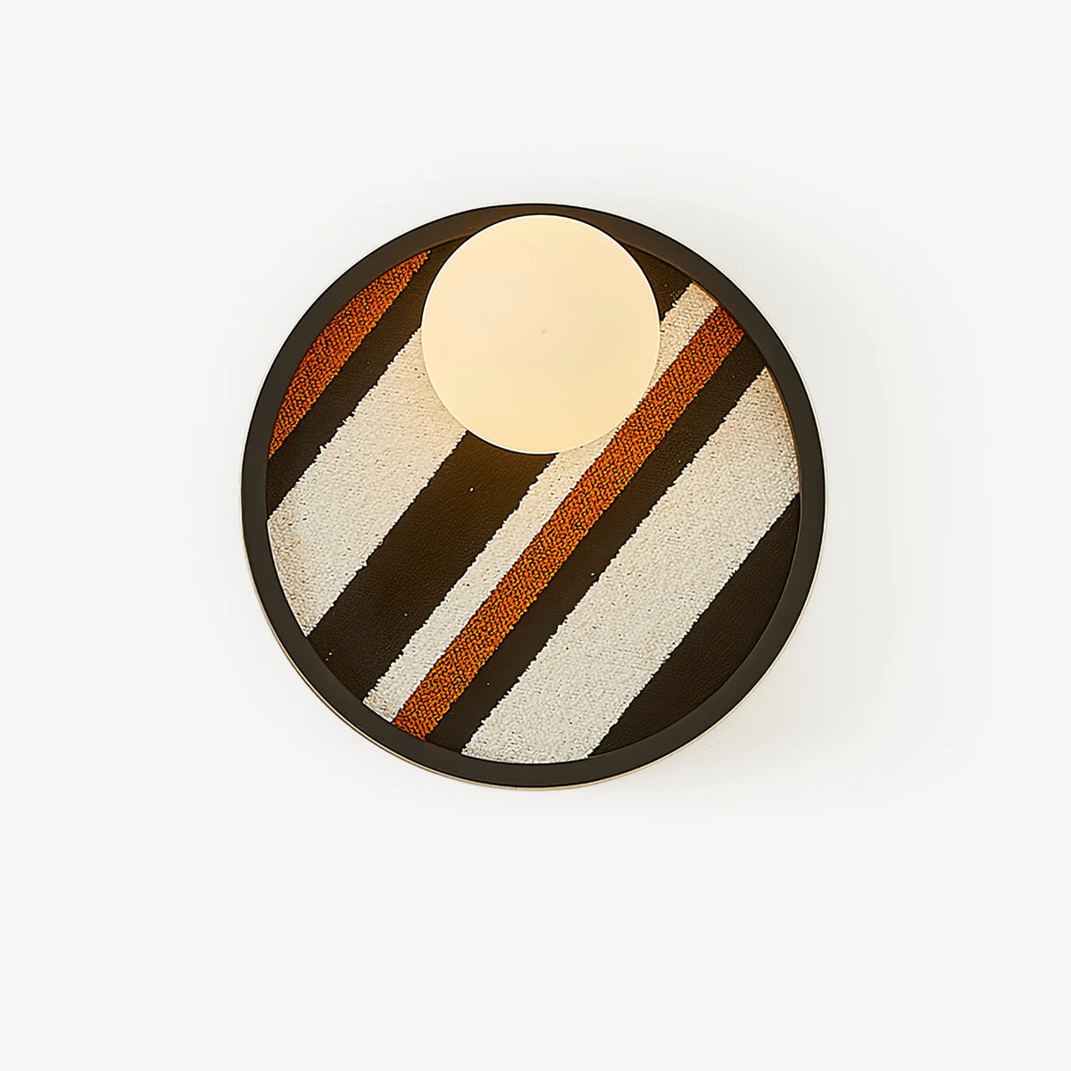 Wall Sconce | Metal Body & Fabric Shade | 25 cm Diameter