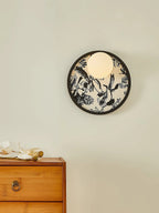 Wall Sconce | Metal Body & Fabric Shade | 25 cm Diameter