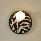 Wall Sconce | Metal Body & Fabric Shade | 25 cm Diameter