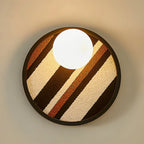 Wall Sconce | Metal Body & Fabric Shade | 25 cm Diameter