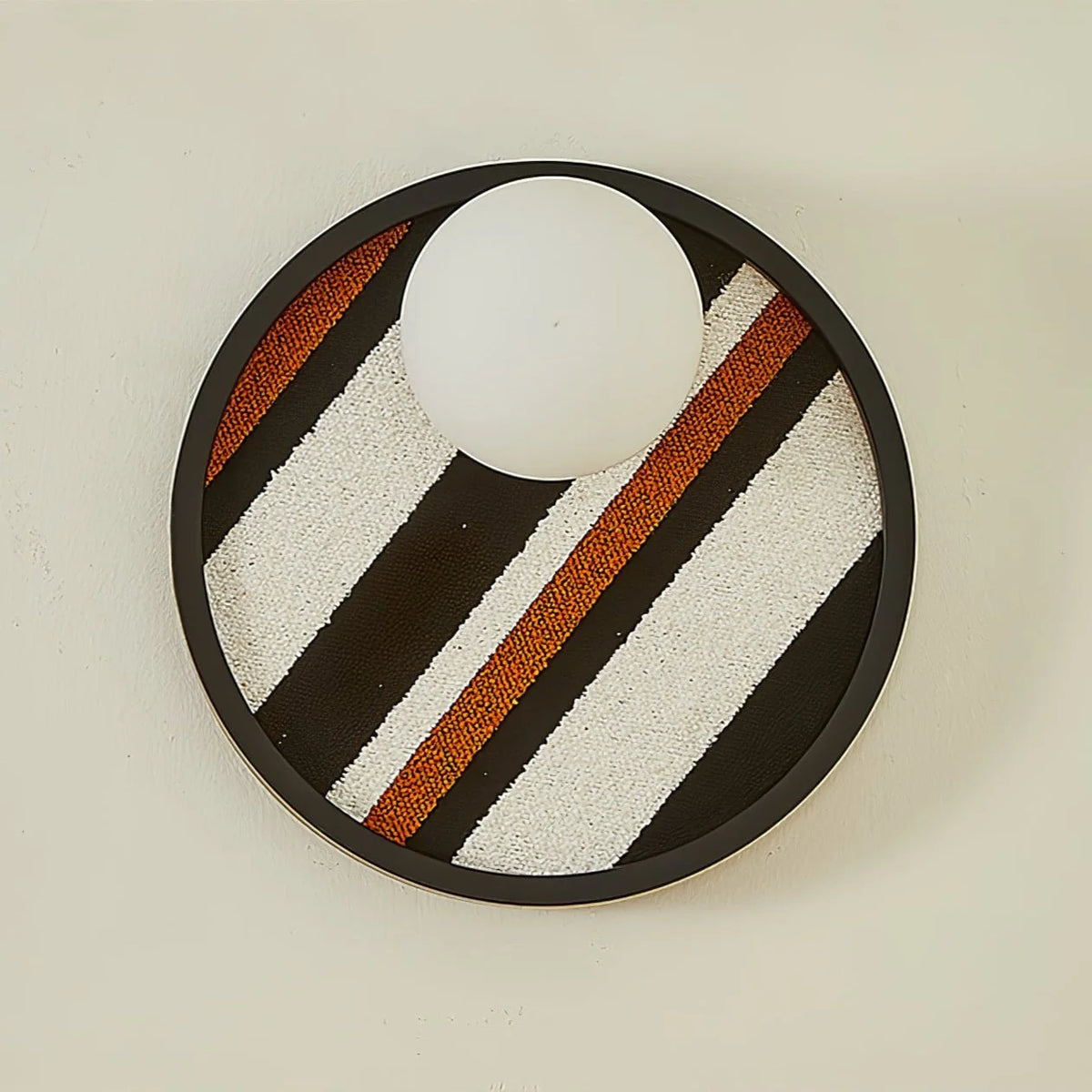 Wall Sconce | Metal Body & Fabric Shade | 25 cm Diameter