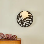 Wall Sconce | Metal Body & Fabric Shade | 25 cm Diameter
