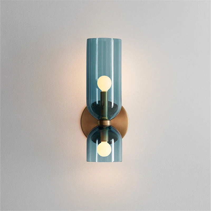 Wall Sconce | Metal Frame & Glass Shade | For Living Room & Bedroom