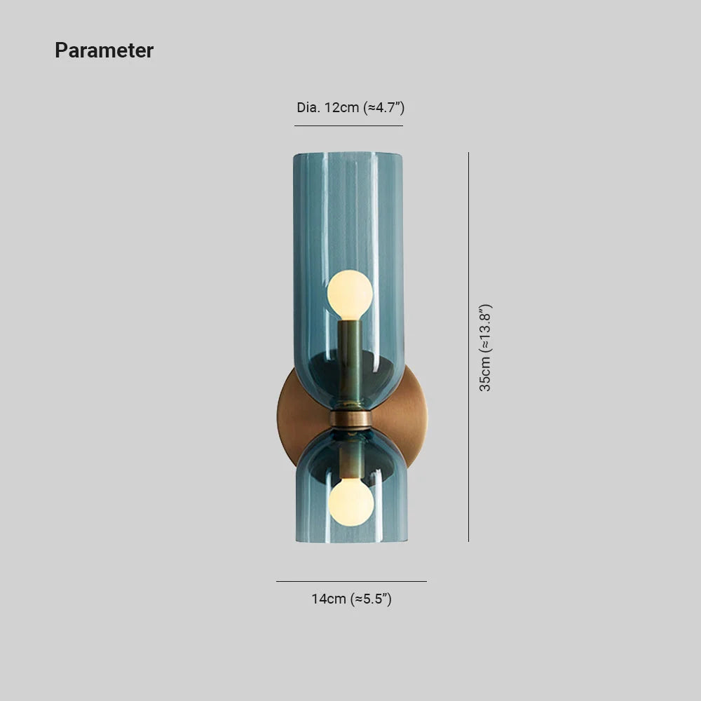 Wall Sconce | Metal Frame & Glass Shade | For Living Room & Bedroom