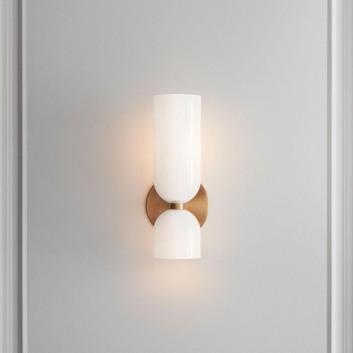 Wall Sconce | Metal Frame & Glass Shade | For Living Room & Bedroom