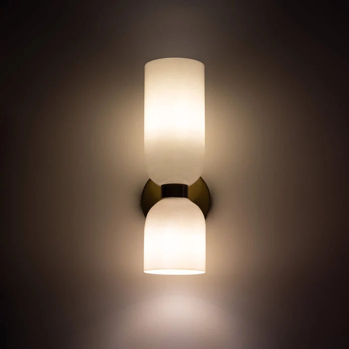 Wall Sconce | Metal Frame & Glass Shade | For Living Room & Bedroom