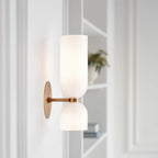 Wall Sconce | Metal Frame & Glass Shade | For Living Room & Bedroom