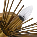 Wall Sconce | Mid-Century Starburst Brass & Dimmable | Dual Up-Down Lights