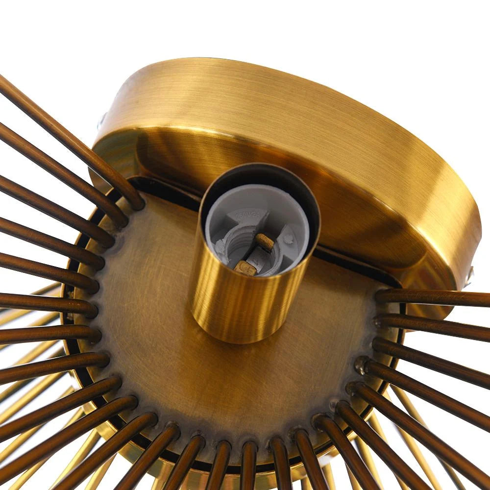 Wall Sconce | Mid-Century Starburst Brass & Dimmable | Dual Up-Down Lights