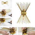 Wall Sconce | Mid-Century Starburst Brass & Dimmable | Dual Up-Down Lights