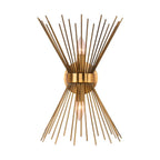 Wall Sconce | Mid-Century Starburst Brass & Dimmable | Dual Up-Down Lights