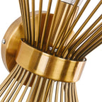 Wall Sconce | Mid-Century Starburst Brass & Dimmable | Dual Up-Down Lights