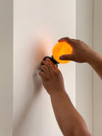 Wall Sconce | Minimal Eclipse Design, Metal Body & Stone Shade