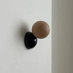 Wall Sconce | Minimal Eclipse Design, Metal Body & Stone Shade
