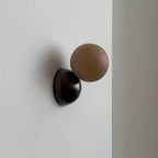 Wall Sconce | Minimal Eclipse Design, Metal Body & Stone Shade