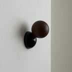Wall Sconce | Minimal Eclipse Design, Metal Body & Stone Shade