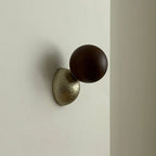 Wall Sconce | Minimal Eclipse Design, Metal Body & Stone Shade