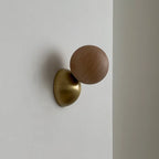 Wall Sconce | Minimal Eclipse Design, Metal Body & Stone Shade