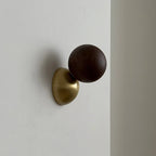 Wall Sconce | Minimal Eclipse Design, Metal Body & Stone Shade