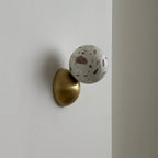 Wall Sconce | Minimal Eclipse Design, Metal Body & Stone Shade