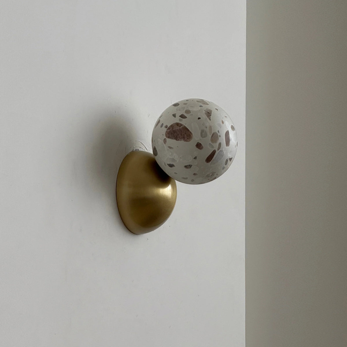 Wall Sconce | Minimal Eclipse Design, Metal Body & Stone Shade