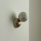 Wall Sconce | Minimal Eclipse Design, Metal Body & Stone Shade