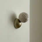 Wall Sconce | Minimal Eclipse Design, Metal Body & Stone Shade