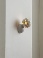 Wall Sconce | Minimal Eclipse Design, Metal Body & Stone Shade