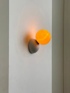 Wall Sconce | Minimal Eclipse Design, Metal Body & Stone Shade