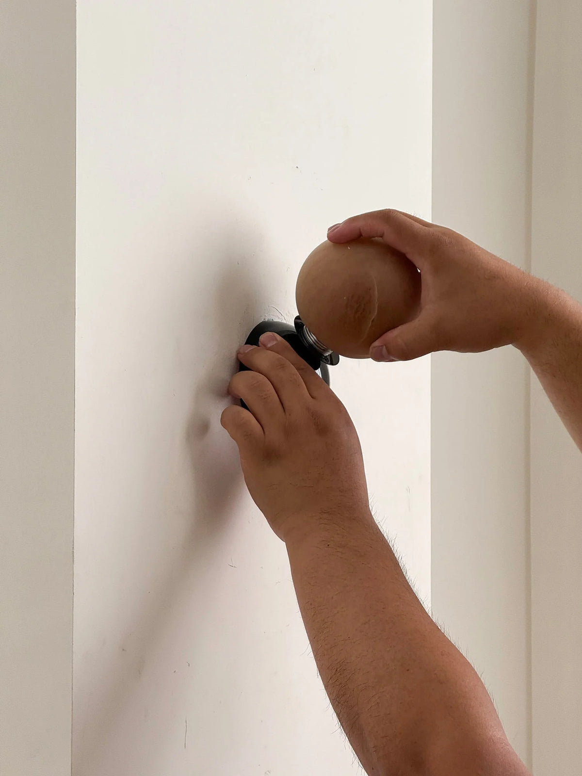 Wall Sconce | Minimal Eclipse Design, Metal Body & Stone Shade